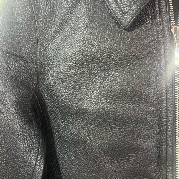 NWT Madewell Shrunken Zip-Front Jacket in Leather. - Picture 11 of 12